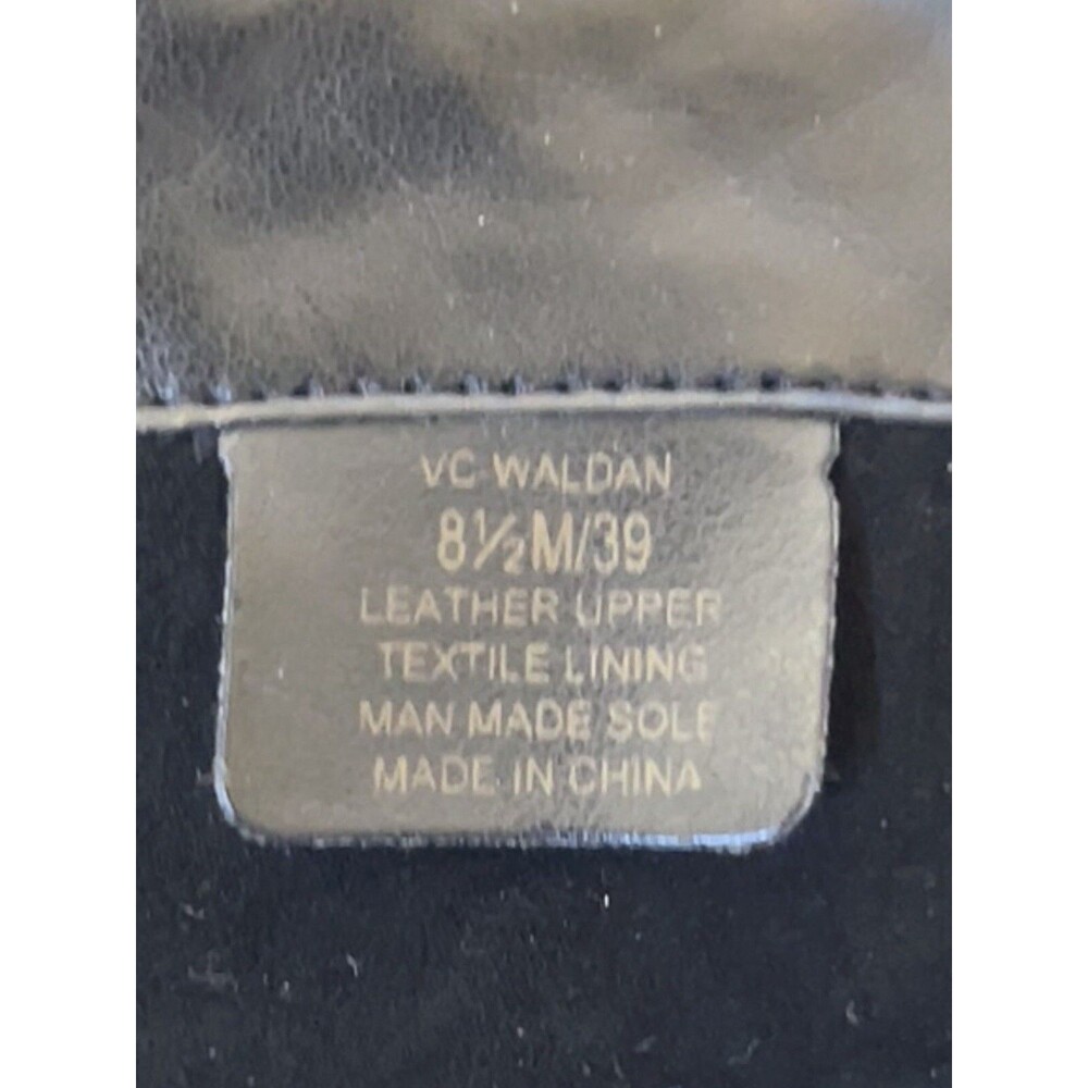 Moto Boots Women's Size 8.5 Black Quilted Leather Side Zip Vince Camuto - Picture 9 of 15